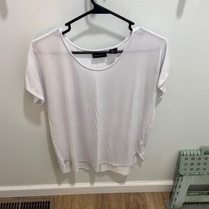Adrienne Vittadini Classic White Short Sleeve Tee